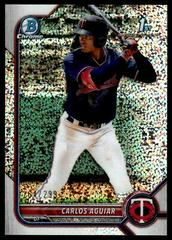 Carlos Aguiar [Speckle Refractor] Baseball Cards 2022 Bowman Chrome Prospects Prices