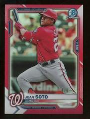 Juan Soto [Red Refractor] #84 Baseball Cards 2021 Bowman Chrome Prices