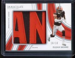 Elijah Moore #11 Football Cards 2023 Panini Immaculate Patch Prices