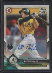 Matt Chapman [Autograph Turkey] #TH-MC Baseball Cards 2018 Topps Holiday Bowman Prices
