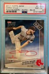 Chris Sale [Autograph Blue] #PS64B Baseball Cards 2017 Topps Now Postseason Prices