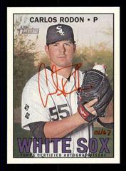 Carlos Rodon [Red Ink] Baseball Cards 2016 Topps Heritage Real One Autographs Prices