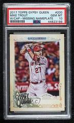 Mike Trout [w/ Cap Missing Nameplate] #200 Baseball Cards 2017 Topps Gypsy Queen Prices