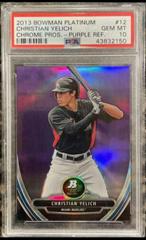 Christian Yelich [Purple Refractor] #12 Baseball Cards 2013 Bowman Platinum Chrome Prospects Prices