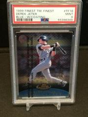 Derek Jeter [w/ Coating] Baseball Cards 1999 Finest Team Blue Prices