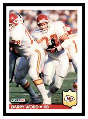 Barry Word #187 Football Cards 1992 Fleer Prices