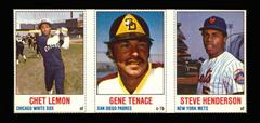 Chet Lemon, Gene Tenace, Steve Henderson [Hand Cut Panel] Baseball Cards 1978 Hostess Prices