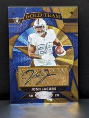 Josh Jacobs [Signatures Blue Etch] #GT-3 Football Cards 2023 Panini Certified Gold Team Prices