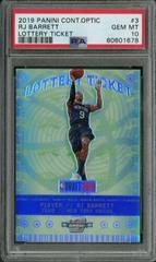 RJ Barrett Basketball Cards 2019 Panini Contenders Optic Lottery Ticket Prices