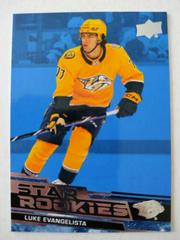 Luke Evangelista [Blue] #5 Hockey Cards 2023 Upper Deck Star Rookies Prices