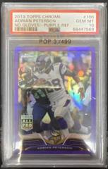 Adrian Peterson [No Gloves Purple Refractor] #100 Football Cards 2013 Topps Chrome Prices