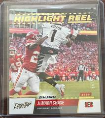 Ja'Marr Chase [Gold] #HR-1 Football Cards 2022 Panini Prestige Highlight Reel Prices