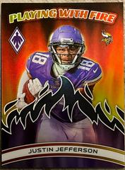 Justin Jefferson [Black] #PWF-5 Football Cards 2023 Panini Phoenix Playing with Fire Prices
