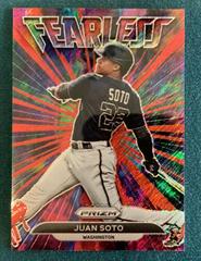 Juan Soto [Red Shimmer Prizm] #FL-11 Baseball Cards 2022 Panini Prizm Fearless Prices