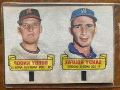 Bobby Knoop, Sandy Koufax Baseball Cards 1966 Topps Rub Offs Prices