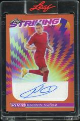 Darwin Nunez [Orange] #S-DN1 Soccer Cards 2022 Leaf Vivid Striking Autographs Prices