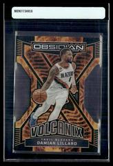 Damian Lillard #33 Basketball Cards 2022 Panini Obsidian Volcanix Prices