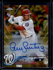 Adrian Sanchez [Gold Refractor] Baseball Cards 2018 Topps Chrome Rookie Autograph Prices