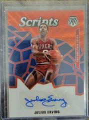 Julius Erving [Red Wave] Basketball Cards 2019 Panini Mosaic Scripts Prices