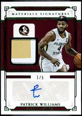 Patrick Williams [Legacy Material Signatures Emerald] Basketball Cards 2021 Panini National Treasures Collegiate Prices