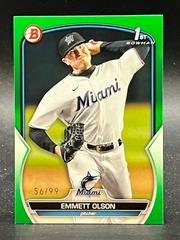 Emmett Olson [Green] Baseball Cards 2023 Bowman Draft Prices