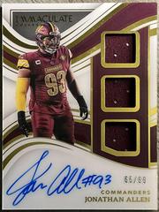 Jonathan Allen #21 Football Cards 2023 Panini Immaculate Players Collection Autograph Prices