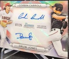 Druw Jones, Corbin Carroll #DRA-CJ Baseball Cards 2023 Bowman Sterling Dual Refractor Autographs Prices