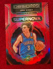 Josh Giddey [Red Flood] Basketball Cards 2021 Panini Obsidian Supernova Prices
