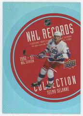 Teemu Selanne [Platinum] #RB-6 Hockey Cards 2021 Upper Deck Record Collections Prices