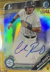 Cal Raleigh [Gold Refractor] #CPA-CR Baseball Cards 2019 Bowman Chrome Prospects Autographs Prices