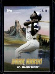 Hank Aaron [Indian Yellow] Baseball Cards 2023 Topps X Bob Ross The Joy Of Peaks of Power Prices