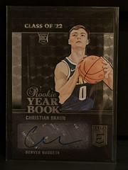 Christian Braun #RYB-CBR Basketball Cards 2022 Panini Donruss Elite Rookie Yearbook Autographs Prices
