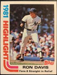 Ron Davis Baseball Cards 1982 Topps Prices