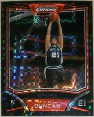 Tim Duncan [Xfractor] #21 Basketball Cards 2008 Bowman Chrome Prices
