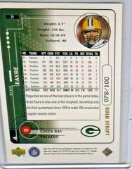 Brett Favre [Gold Script] #71 Football Cards 1999 Upper Deck MVP Prices