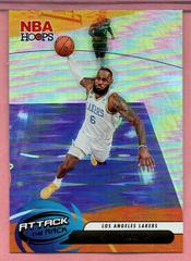 LeBron James [Holo] #6 Basketball Cards 2023 Panini Hoops Attack the Rack Prices