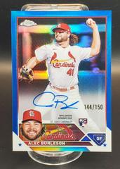Alec Burleson [Blue] Baseball Cards 2023 Topps Chrome Rookie Autographs Prices