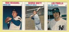 Brett, Piniella, Reuschel [L Panel Hand Cut] Baseball Cards 1979 Hostess Prices