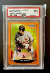 Yadier Molina [Orange Refractor] #210 Baseball Cards 2013 Bowman Chrome Prices