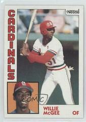 Willie McGee #310 Baseball Cards 1984 Topps Prices