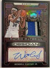 Wendell Carter Jr. [Red] #MMA-WCJ Basketball Cards 2021 Panini Obsidian Matrix Material Autographs Prices