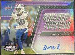 Greg Rousseau [Purple] #CPS-GR Football Cards 2022 Panini Certified Potential Signatures Prices