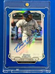 Vladimir Guerrero Jr. [Blue Refractor] #VGJ Baseball Cards 2019 Bowman Sterling Rookie Autographs Prices