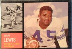 Dan Lewis Football Cards 1962 Topps Prices