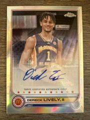 Dereck Lively II Basketball Cards 2022 Topps Chrome McDonald's All-American Autographs Prices