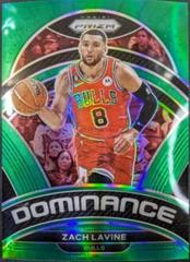 Zach LaVine [Green] #6 Basketball Cards 2022 Panini Prizm Dominance Prices