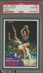 Rich Kelley West Basketball Cards 1981 Topps Prices