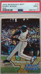 Barry Bonds [Red] #73 Baseball Cards 2002 Bowman's Best Prices
