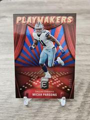Micah Parsons [Blue] #PM-15 Football Cards 2022 Panini Donruss Elite Playmakers Prices
