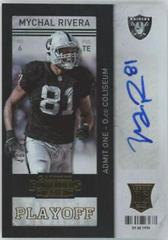 Mychal Rivera [Stripe on Pants Autograph Playoff Ticket] Football Cards 2013 Panini Contenders Prices